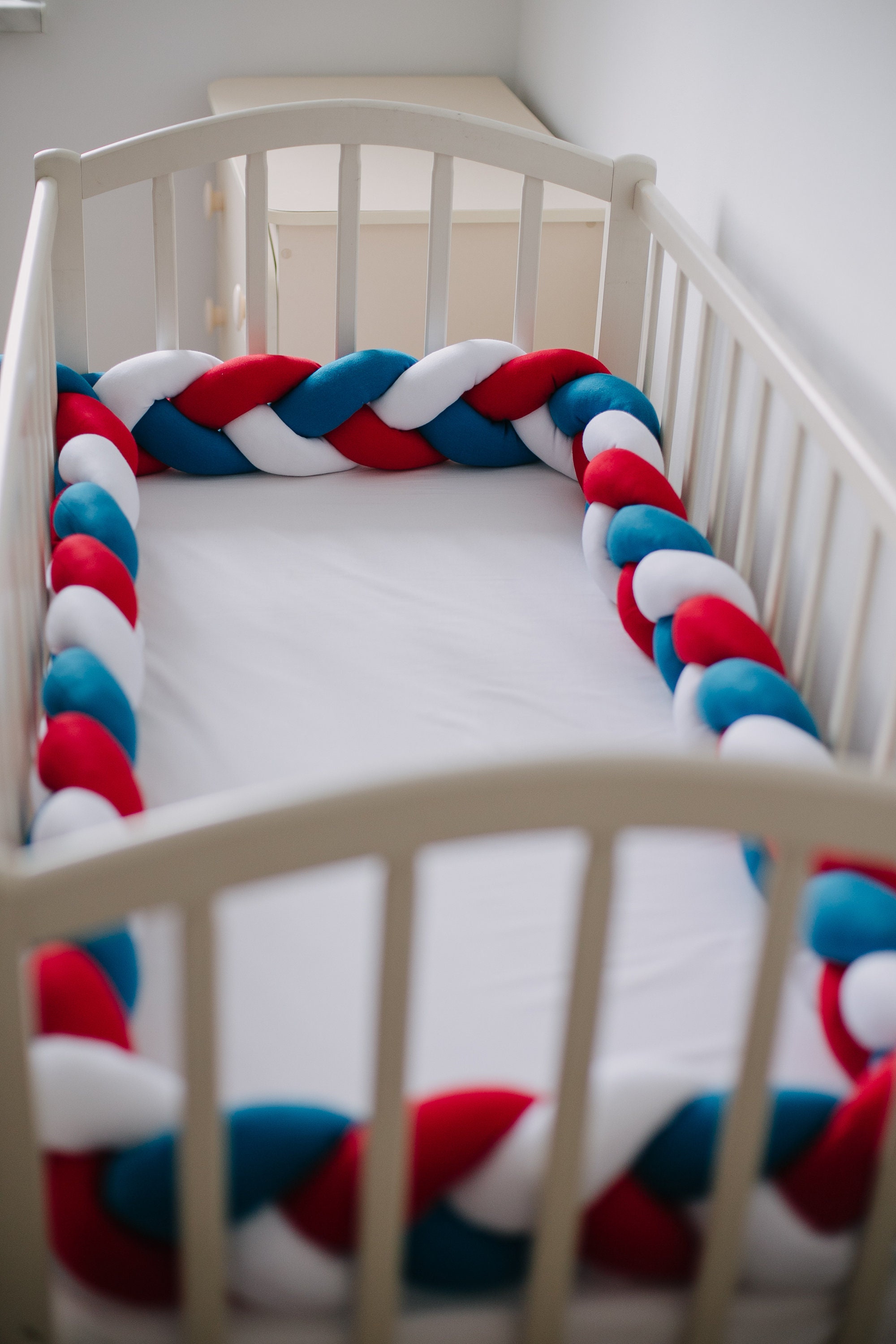 Braided crib bumper Etsy