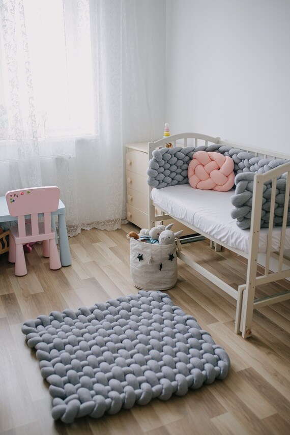 Floor Knot Cushion Baby Play Mat Nursery Rug Montessori Etsy