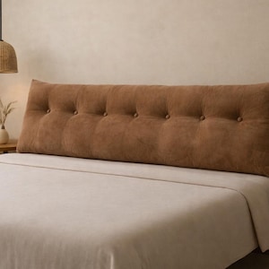 Headboard Pillow King Bed Luxury Velvet Tufted Backrest Bedroom Decor Gift Dorm Guest Room Wedge Back