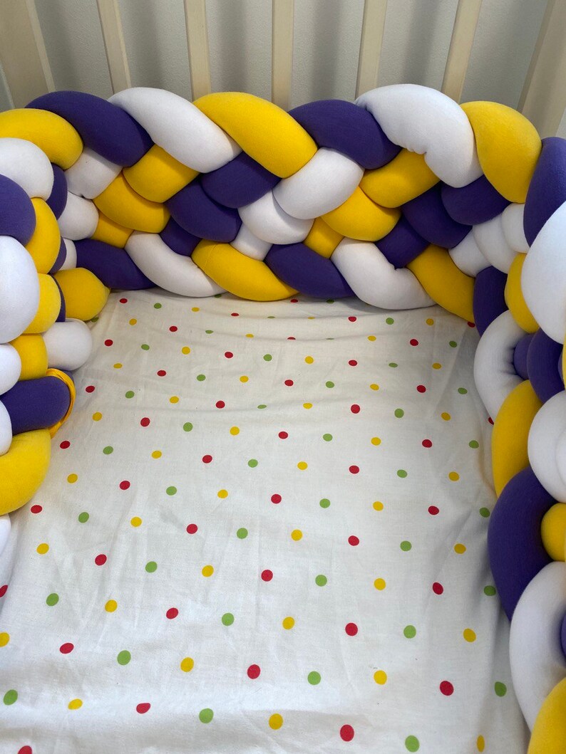 Triple Braided Crib Bumper mixed Knot Cushion Knot Pillow Etsy