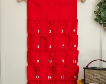 Advent calendar for kids Reusable advent calendar for treats Handmade Christmas calendar kit activity cards fabric