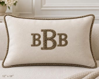 Personalised Applique Pillow Name Cotton Pillow cover Nursery Decor