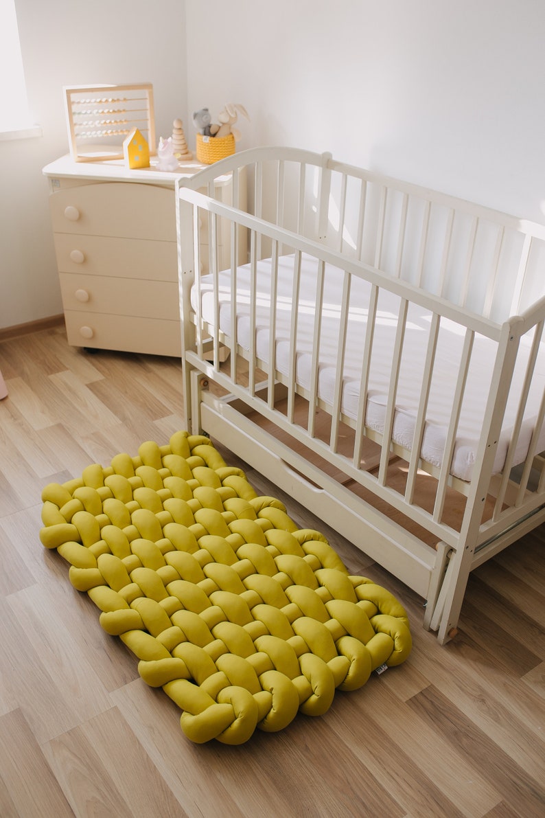 Baby play mat girl Nursery rug Mustard activity mat for baby Etsy