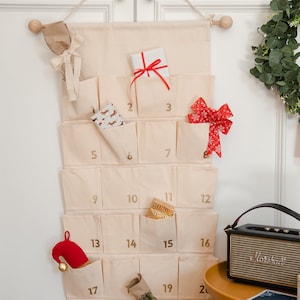 Fabric advent calendar for kids  Christmas countdown calendar with pockets