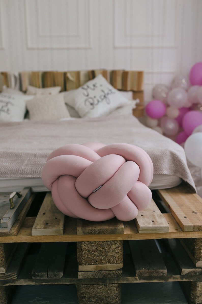 LARGE Knot Pillow pale pink Knot Cushion Throw Pillow Etsy