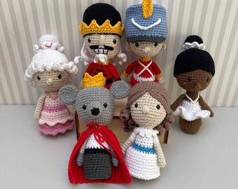 Nutcracker Puppet Christmas Crochet Dolls Nutcracker decor Christmas gifts for kids toy theatre Nutcracker dolls Ornaments Figurines Door