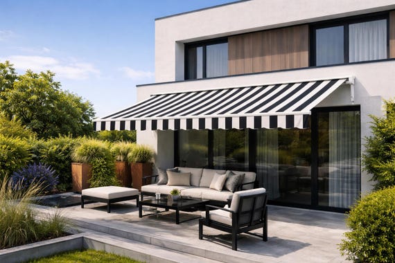 Awning Fabric Replacement Custom Size for Patio Canopy Cover Sun Shade Deck Balcony UV Protection Acrylic Fabric