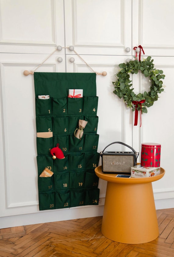 Advent Calendar Kit for Kid READY TO SHIP Christmas Calendar Pocket Pouch -  Etsy
