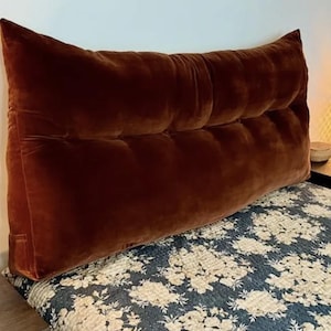 Kudde med sänggavel, king size-kuddar, lyxig sammet, tuftad ryggstöd, sovrumsinredning, gåva, inflyttningsrum, inredning för gästrum, kuddar för två personer