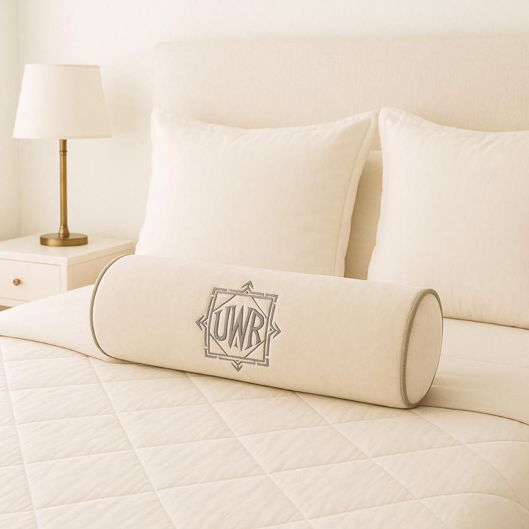 Monogrammed Bolster Luxury Velvet Pillow Custom Throw Pillow