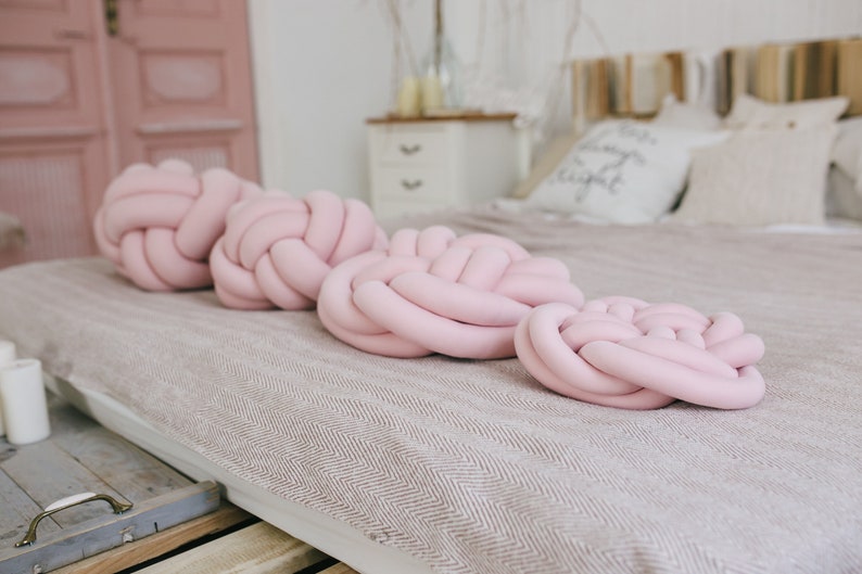 LARGE Knot Pillow pale pink Knot Cushion Throw Pillow Etsy