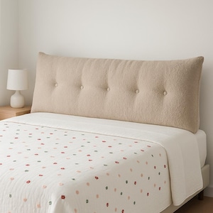 Headboard cushion boucle Backrest Wedge pillow twin bed Custom size headboards Lumbar Triangle pillow  queen bed upholstery King adjustable