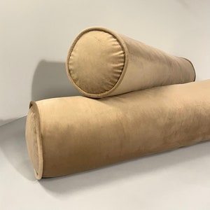 Almohada de terciopelo con ribete y funda con inserto. Tamaños personalizados: malva, beige, naranja y azul. Almohada personalizada.