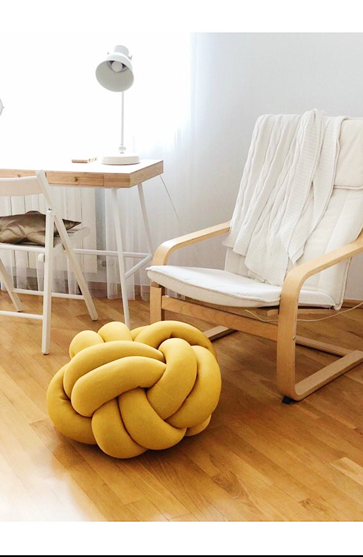 Knot Pouf Ottoman Etsy