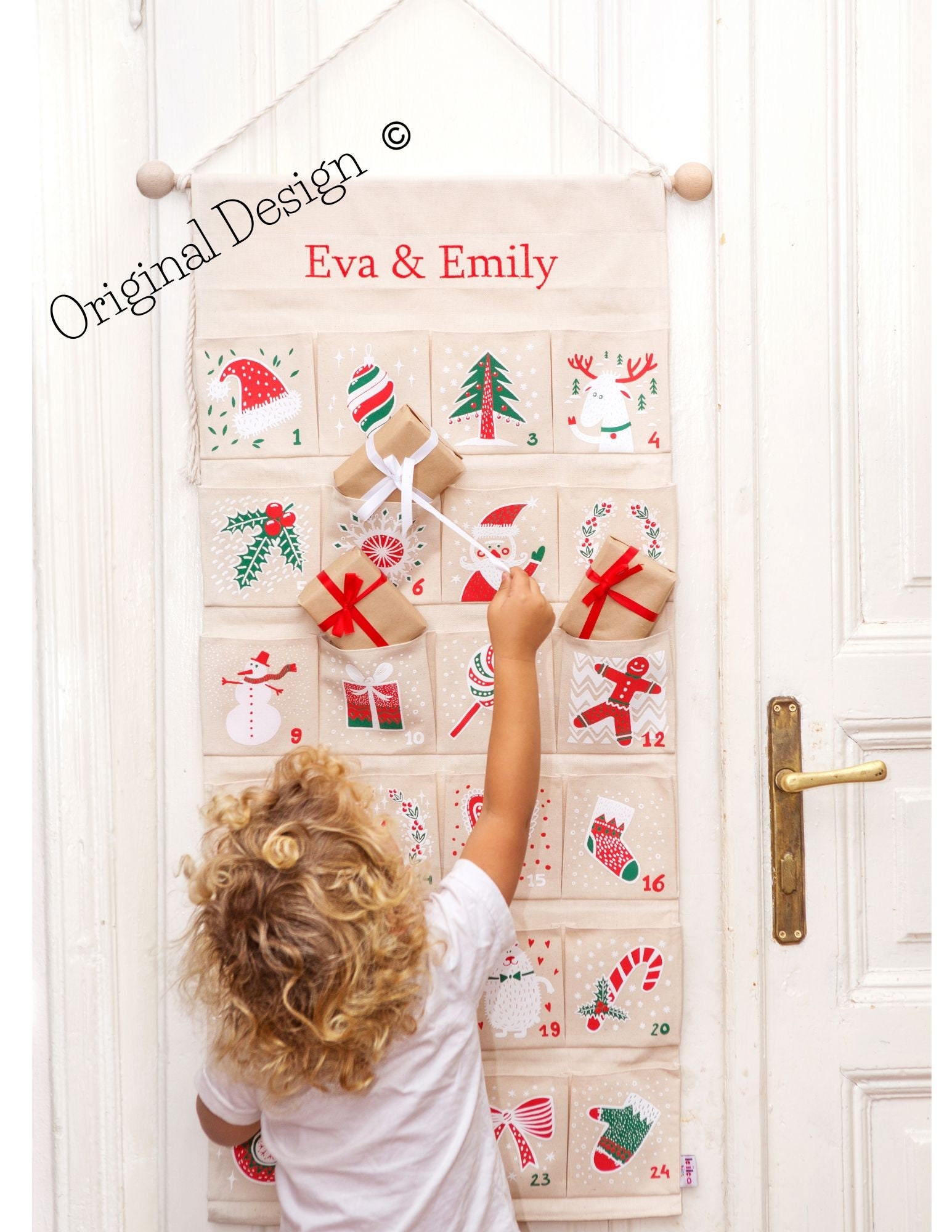 Advent Calendar Fabric for Kid Personalize Christmas Gift - Etsy