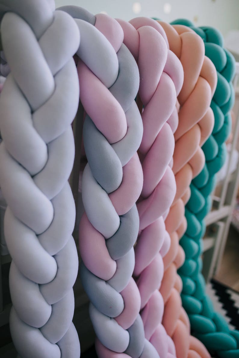 Braided Crib Bumper Etsy