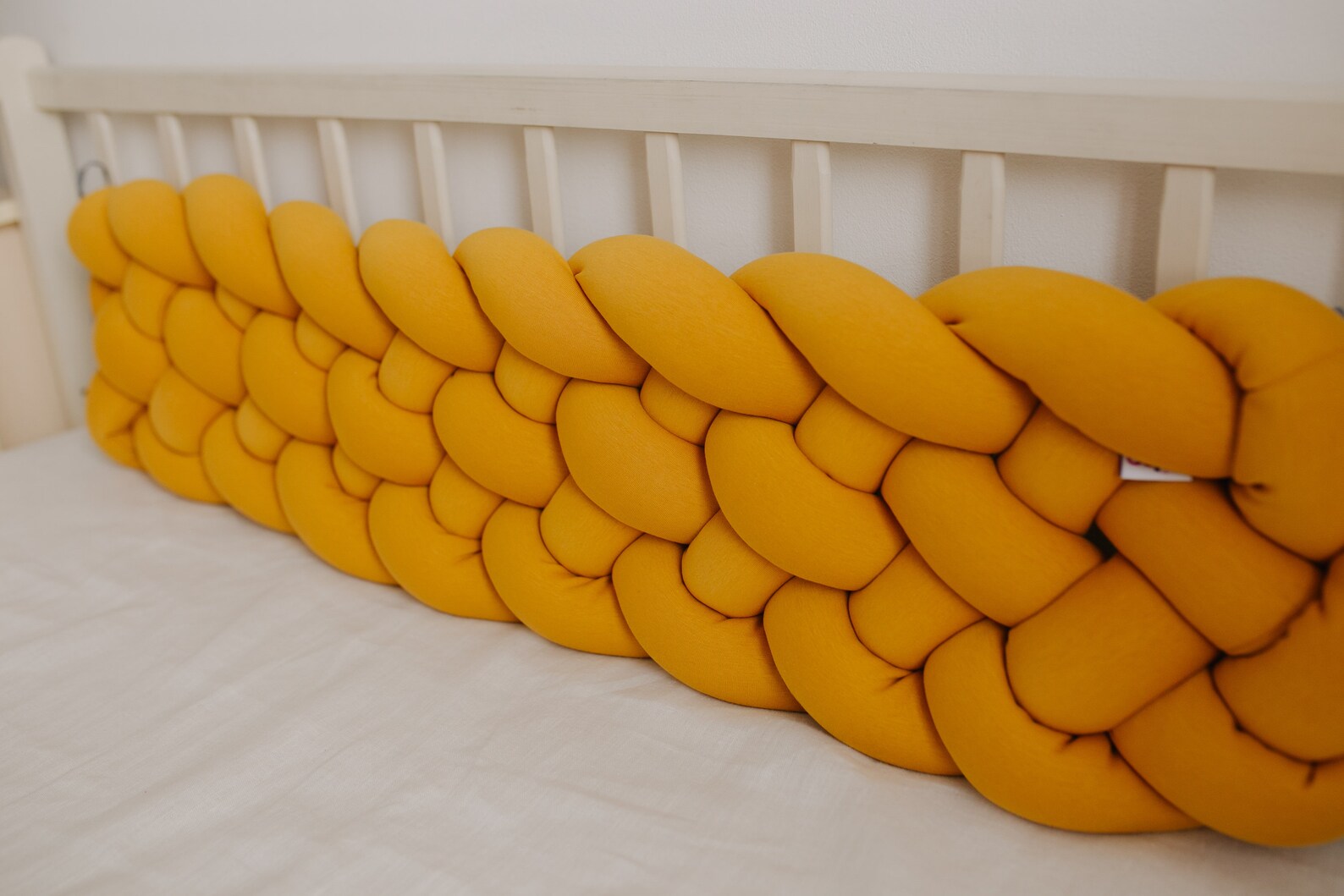 Triple Braided Crib Bumper Mixed Knot Cushion Knot Pillow Etsy