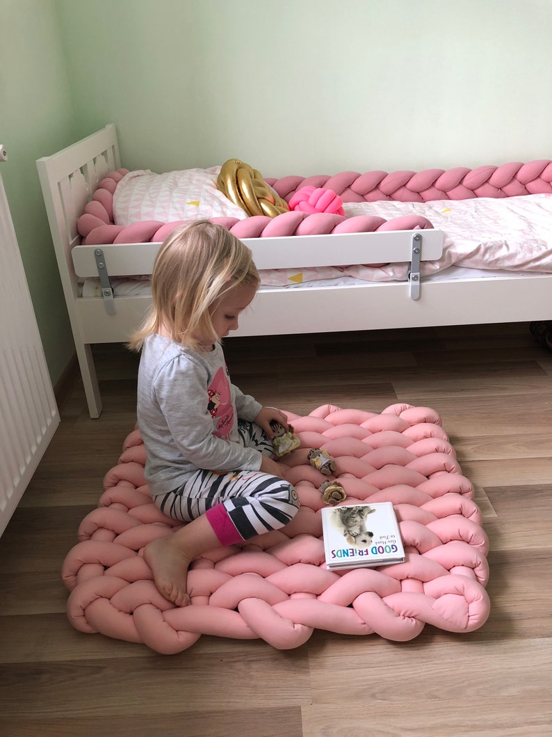 Baby Knot Mats Tepee Play Mat Pink Kids Rug Nursery Decor Etsy