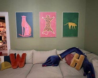 Carta almohada cojín terciopelo decorativo vivero tela letras decoración de la habitación de los niños