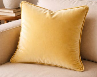 Velvet Pillow Cases Couch Cushion Cover Sofa Decor with Piping