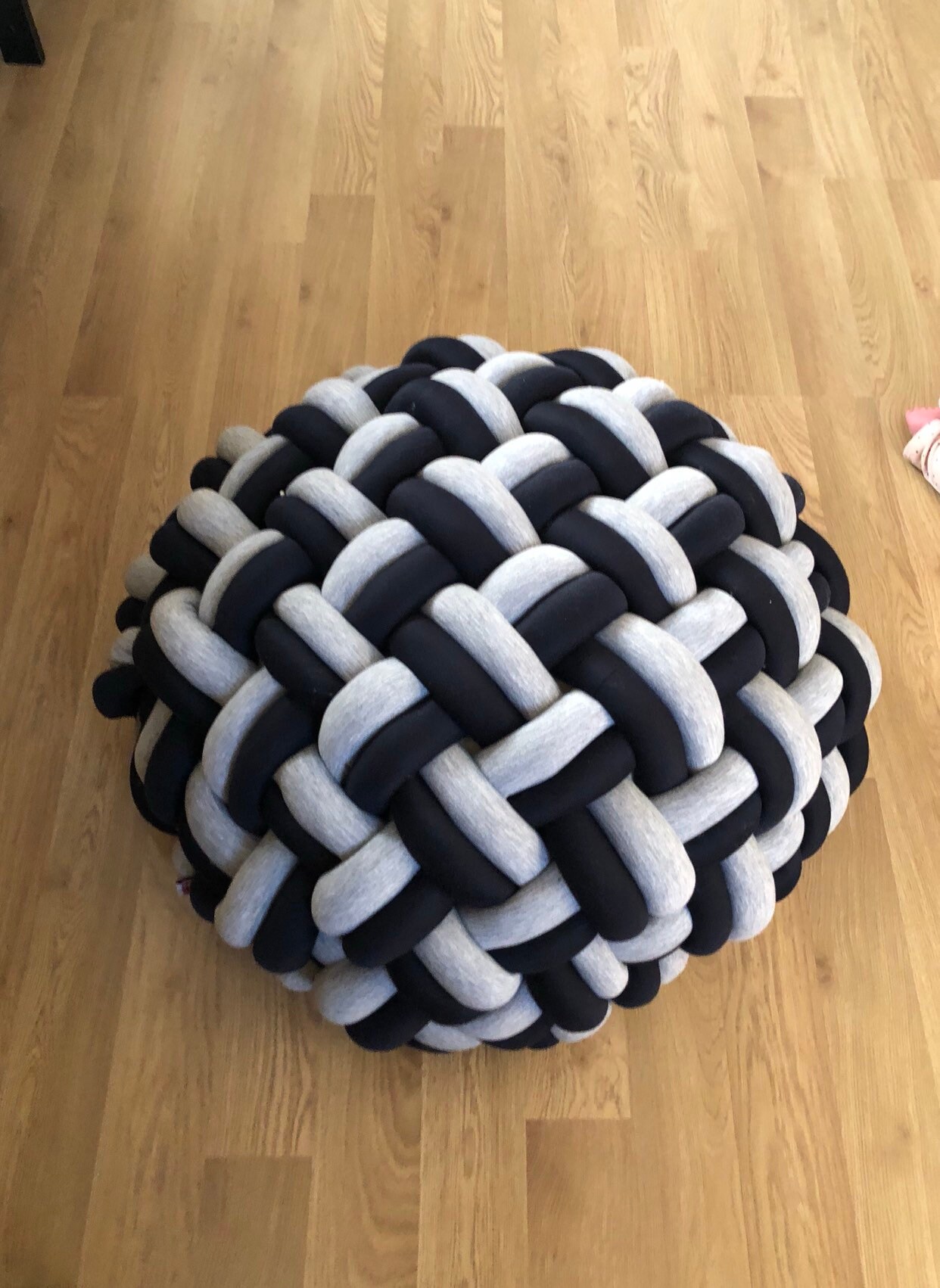 Large Knot Floor Cushion in Grey Knot Floor Pillow Modern Etsy