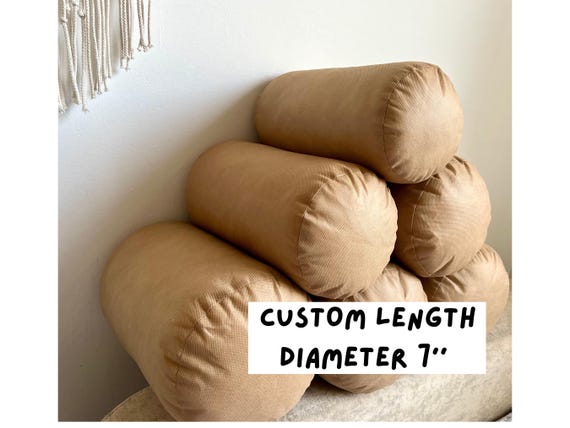 Custom Bolster Pillow Insert – Any Size Round Pillow Body Pillow Throw  Couch Cushion Decorative Home Décor 7” Diameter Height