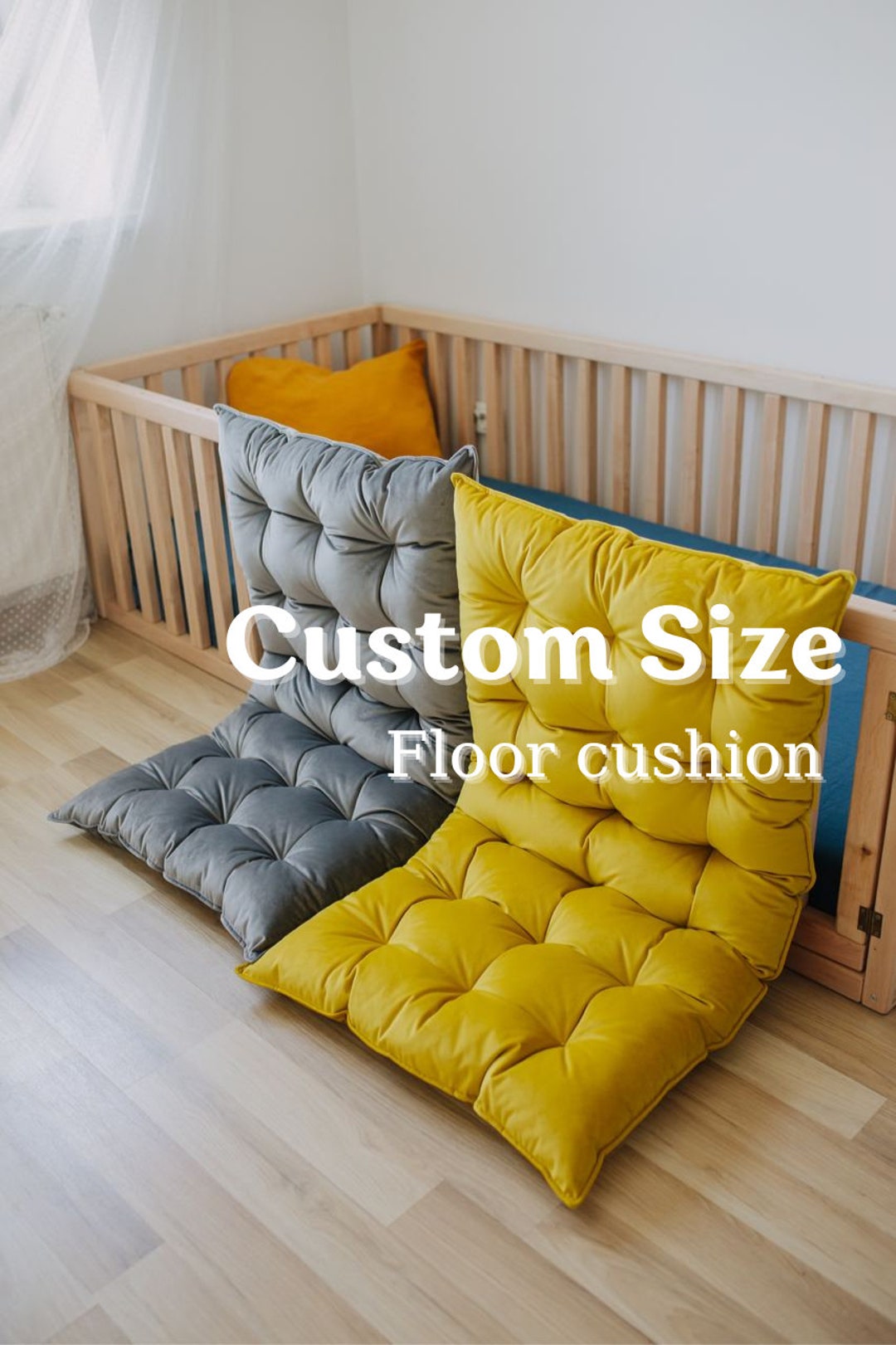 Play Mat Futon French Futon Kids Floor Sofa Velvet Cushion Etsy