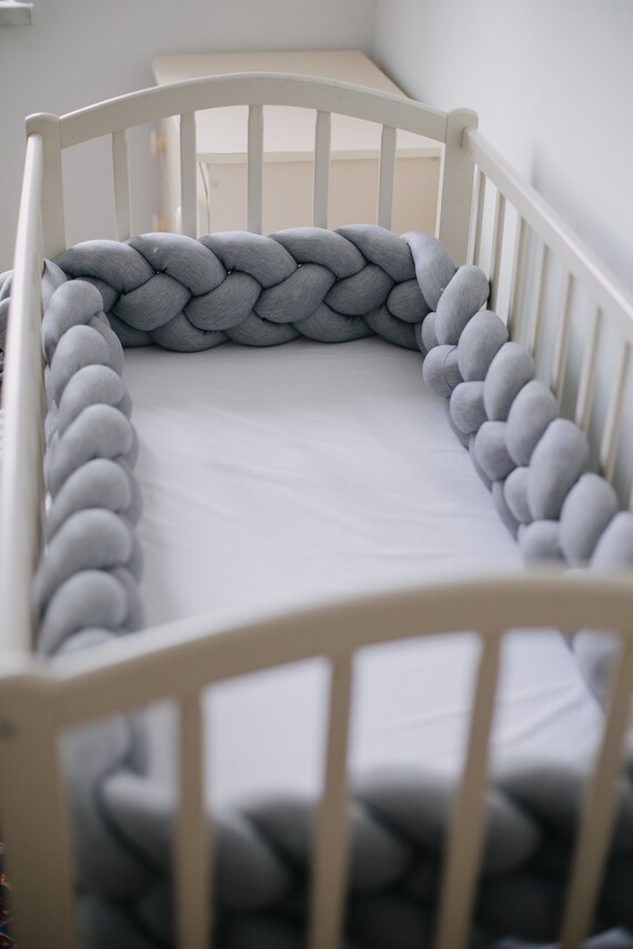 Light Grey Crib Bumper Punkie