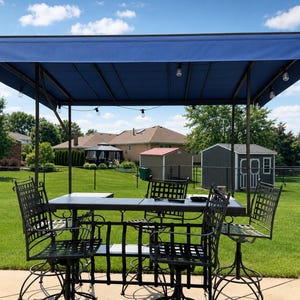 Tela de repuesto para toldo a medida para cubierta de patio, parasol, terraza, balcón, protección UV, tela acrílica. imagen 4