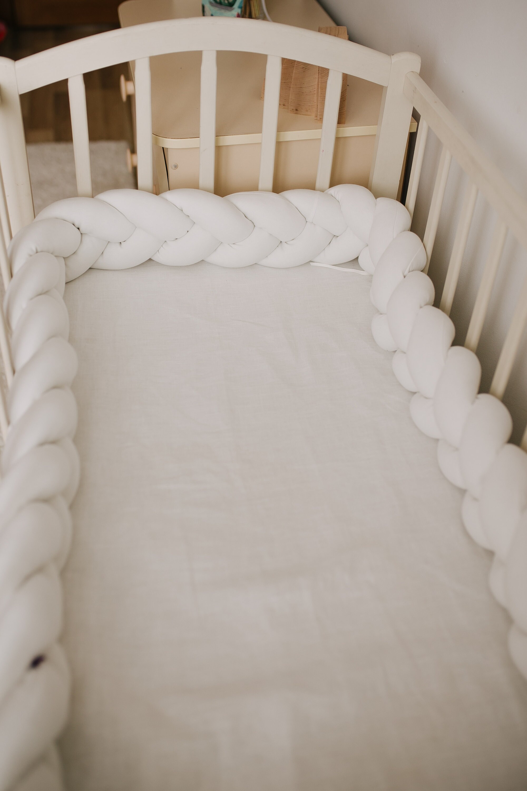 Braided Crib Bumper braid Cot bumper Etsy