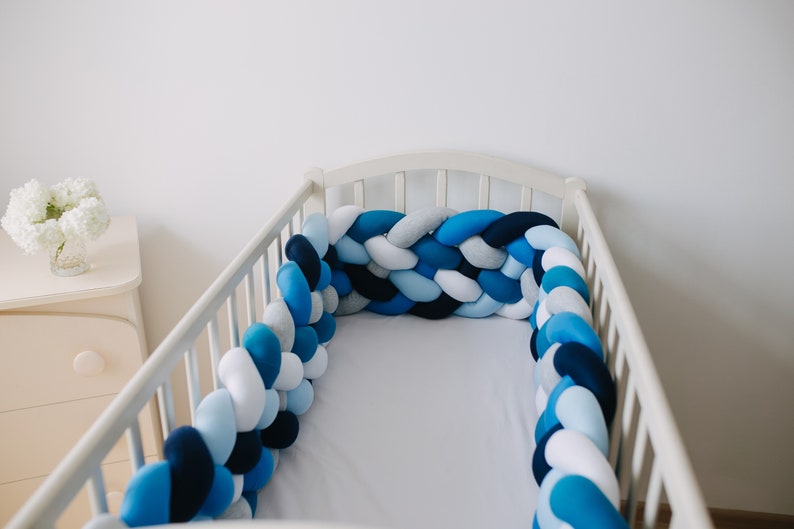 Triple Braided Crib Bumper Mixed Knot Cushion Knot Pillow Etsy