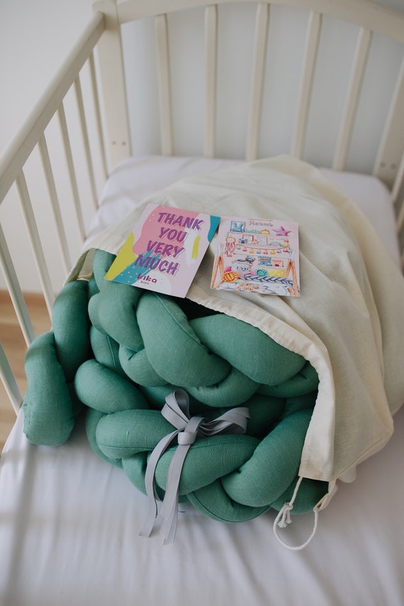 etsy braided crib bumper