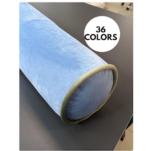 Custom Size Velvet Bolster Pillow Cover Premium Luxury Decorative Cushion Soft Round Cylinder Shape Made to Order Throw master bedding gift