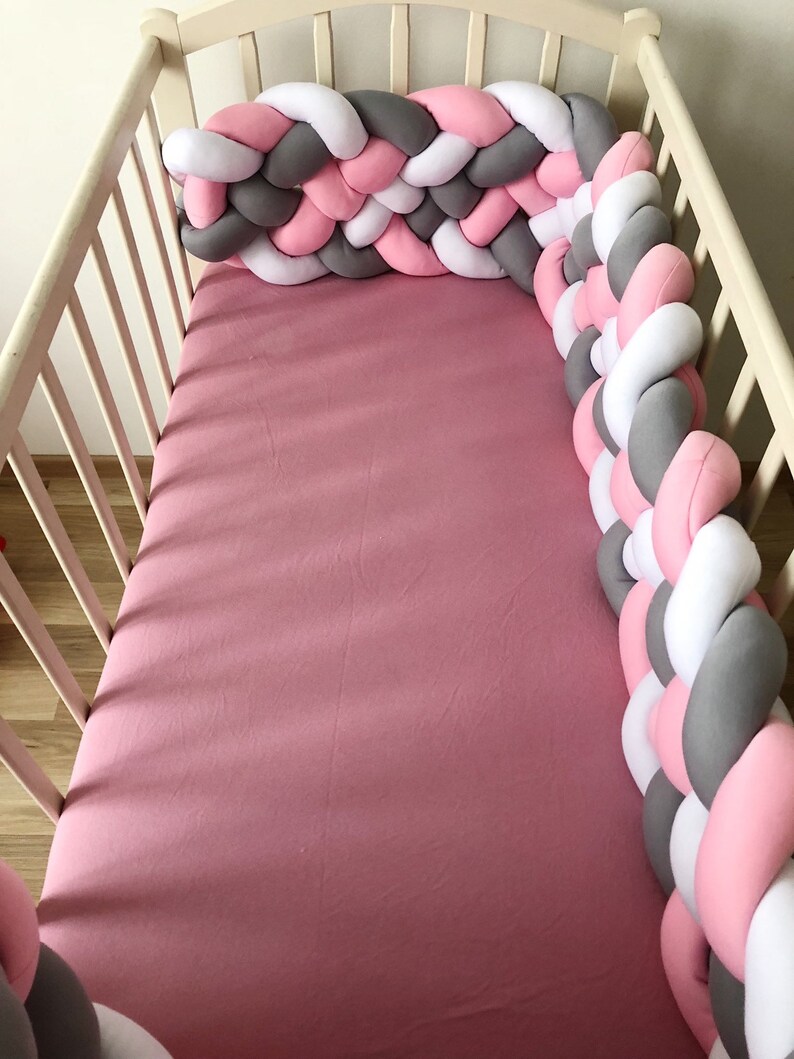 Braided Crib Bumper mixed Knot Pillow pad Bolster Pillow Crib Etsy