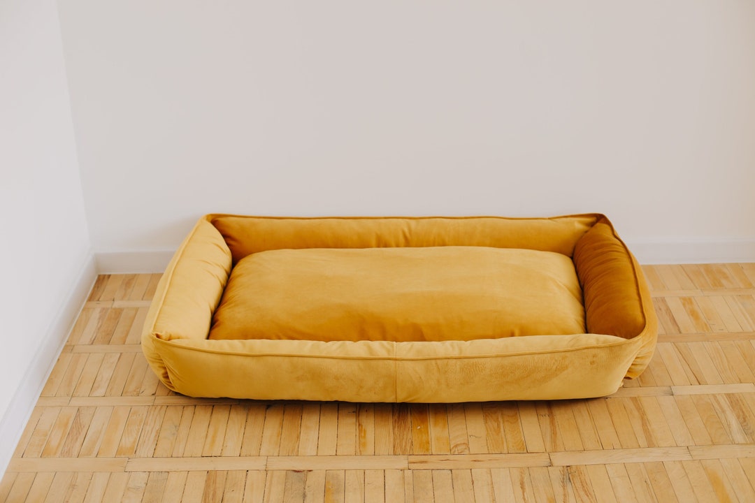 Velvet Dog Bed Custom Dog Bed Floor Bed for Dog Pet Furniture Modern Etsy