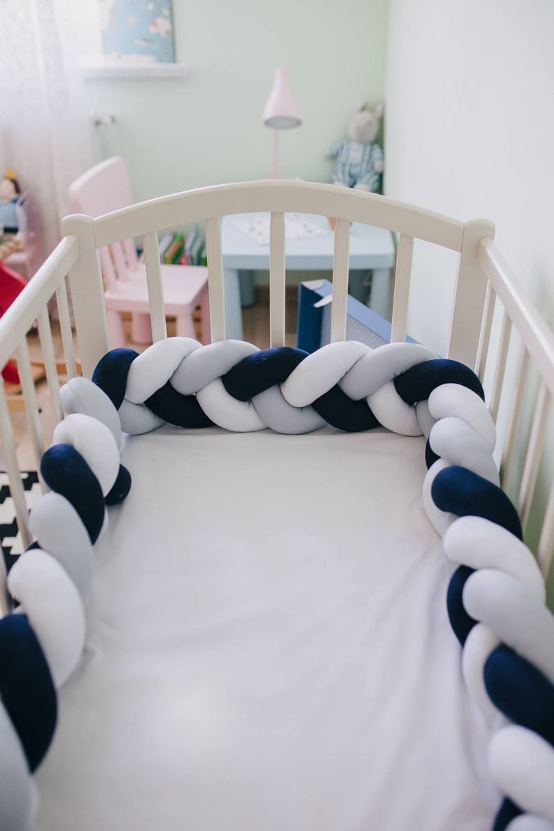 Braided Crib Bumper Nautical Etsy