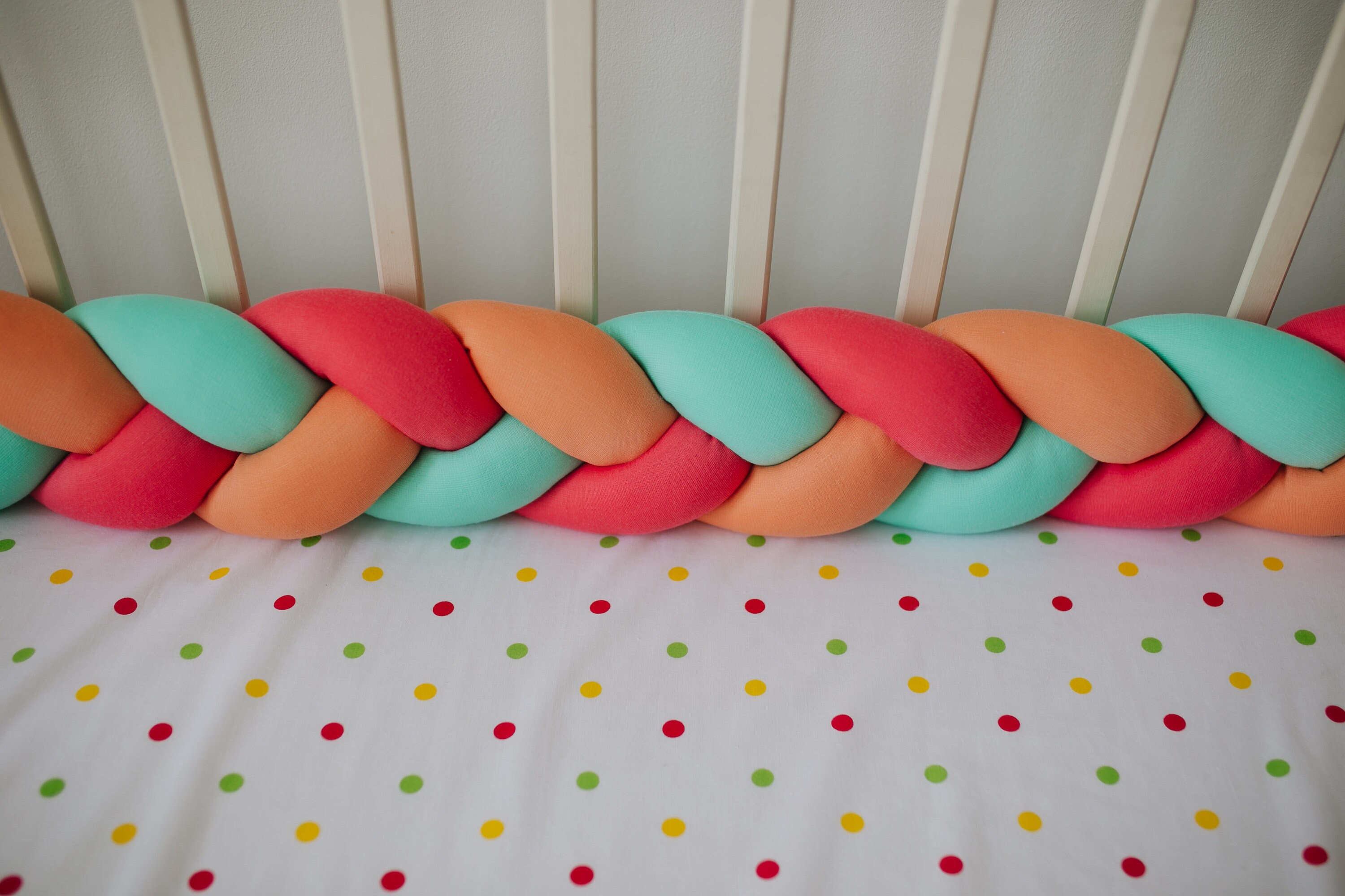 braided cot bumper for sale