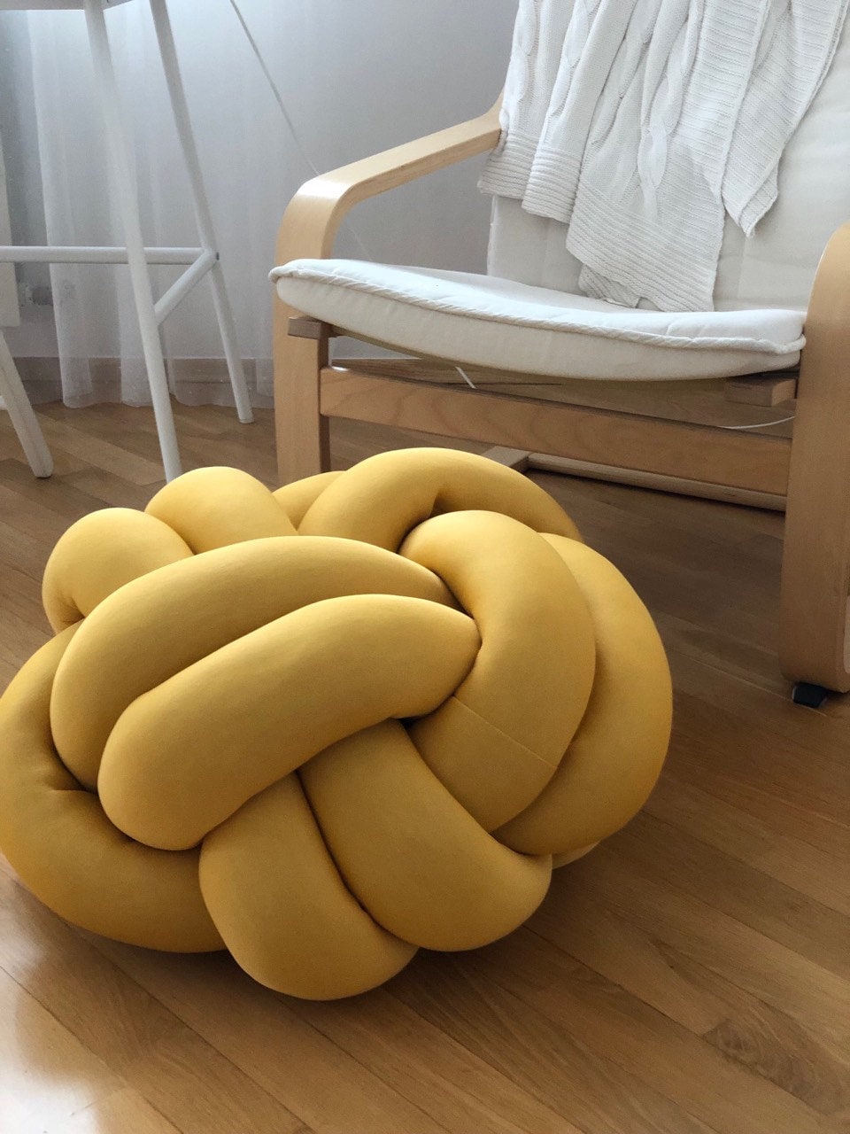 Knot Pouf Ottoman Etsy