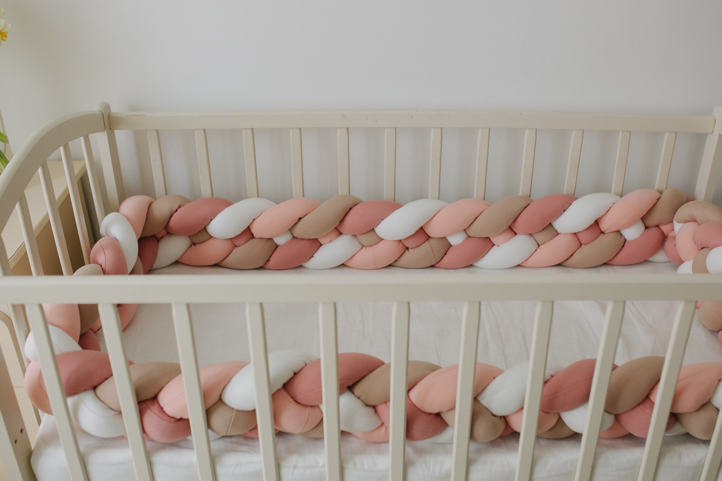 DOUBLE Braided Crib Bumper braid cot bumper Etsy