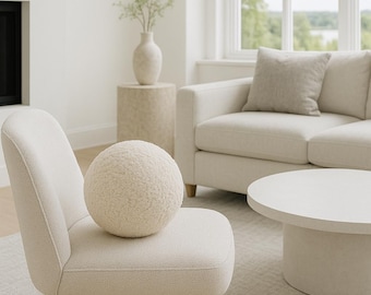 Boucle sphere ball Teddy Pillow Soft decorative pillow Throw pillows Living room throw pillow Fluffy pillow