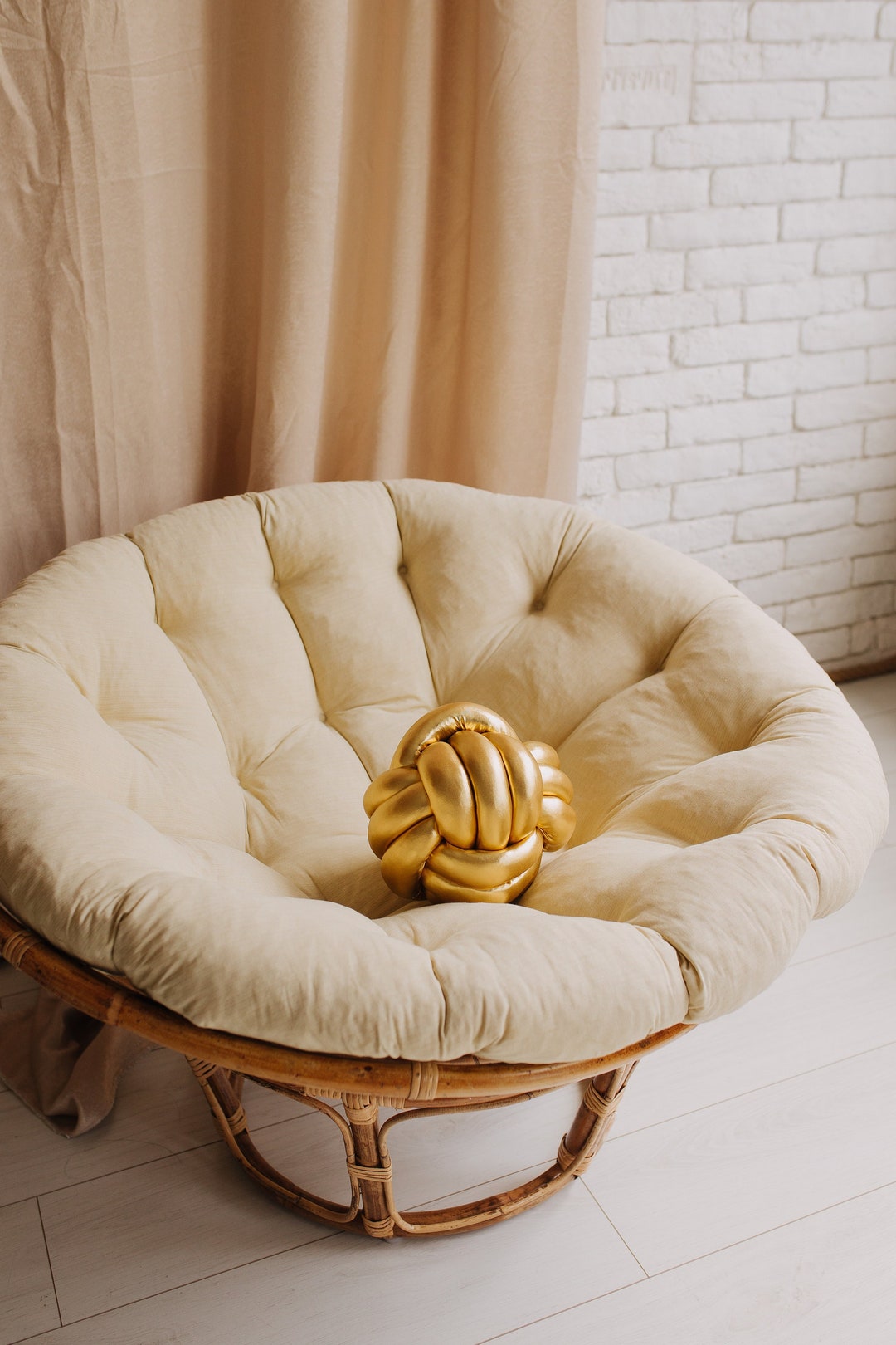 Gold Knot Pillow Etsy