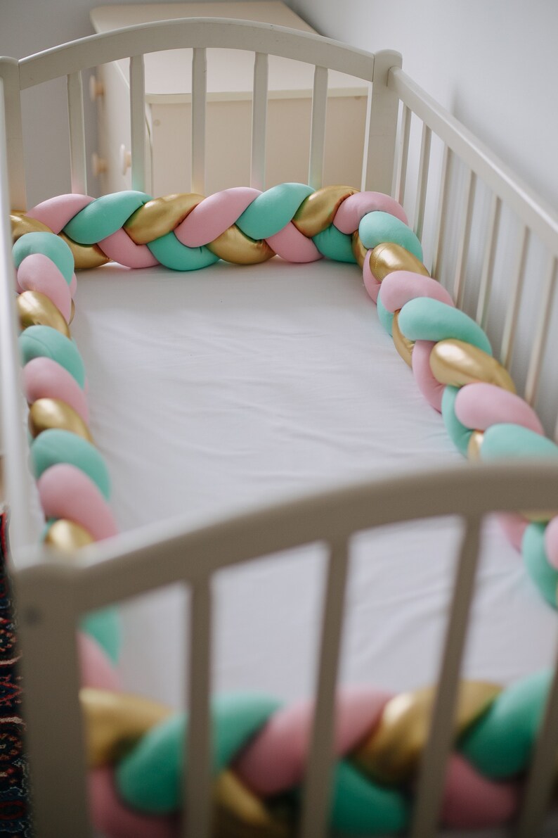 Braided Crib Bumper Etsy
