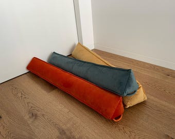 Velvet Door draft stopper Noise stop Custom size draught excluder Cold reducer Window dodger Luxury aesthetic home decor Room upgrade