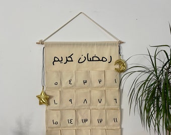 Ramadan calendar Countdown Calendar Days to Eid countdown fabric Ramadan decor ramadan Gifts Planner Decorations