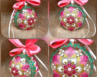 8cm glass hand painted Christmas ornaments decorations