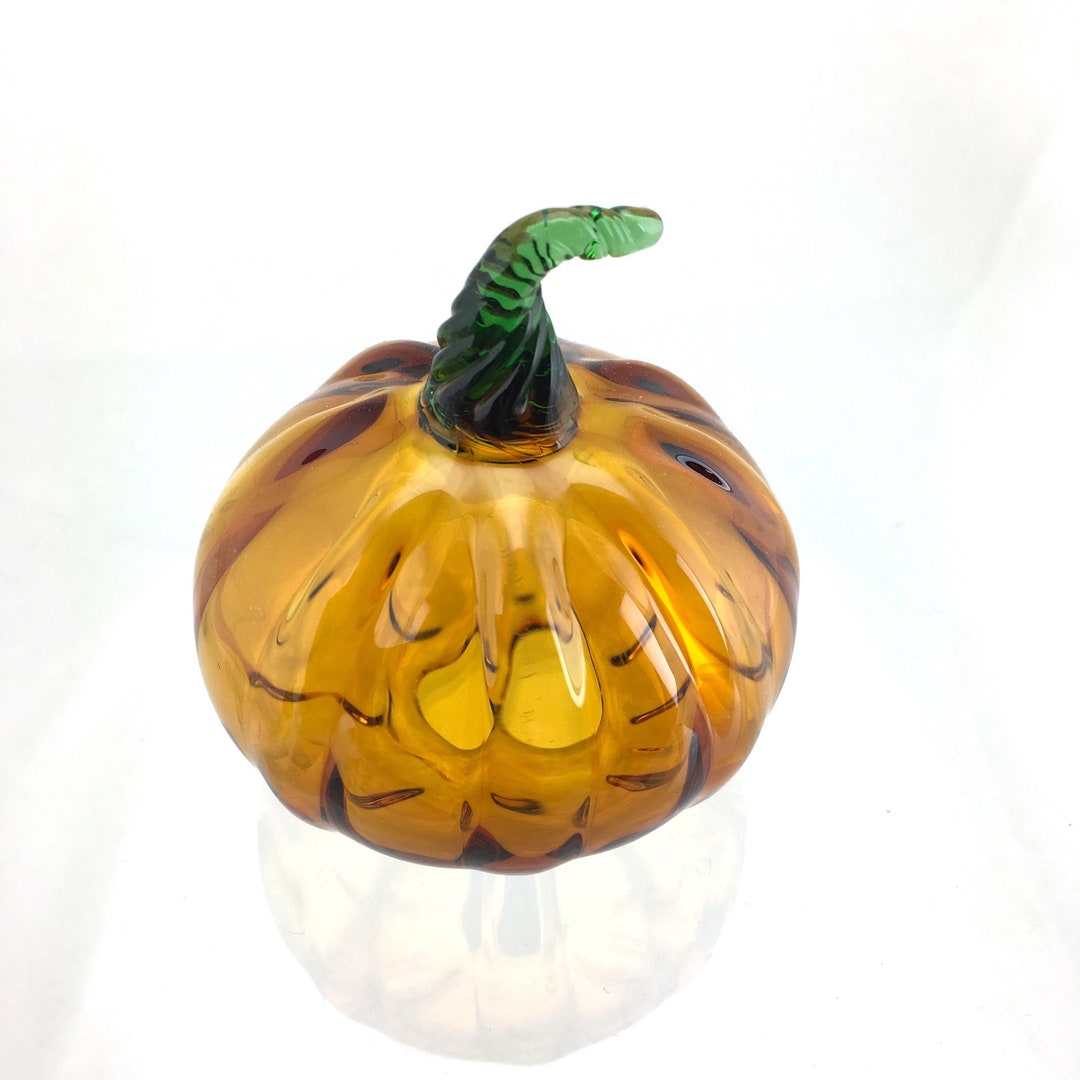 Large Amber Pumpkin Etsy