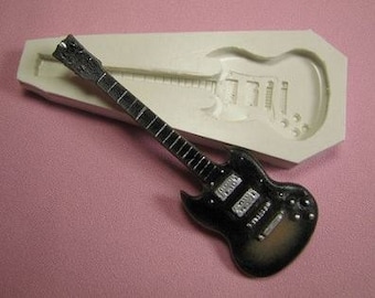 Electric Guitar Silicone Mold By Sugar Delites MOL083