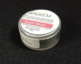 Silver Metallic Super Dust By Rolkem Silver Highlighter Dust DUS241