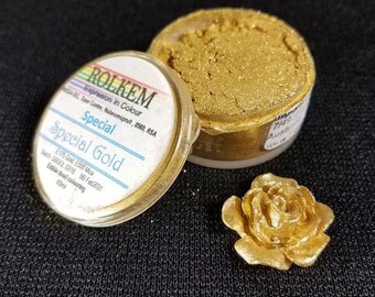 Gold Metallic &quot;Special&quot; Dust By Rolkem Gold Highlighter Dust DUS317