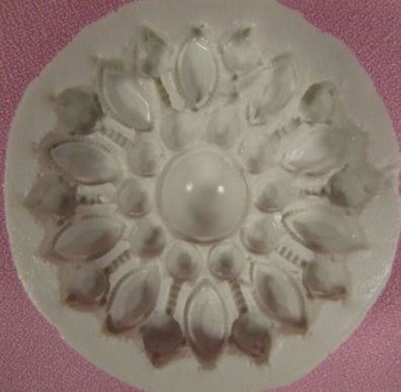 Brooch Fancy Jewel Silicone Mold by Sugar Delites MOL259 Etsy
